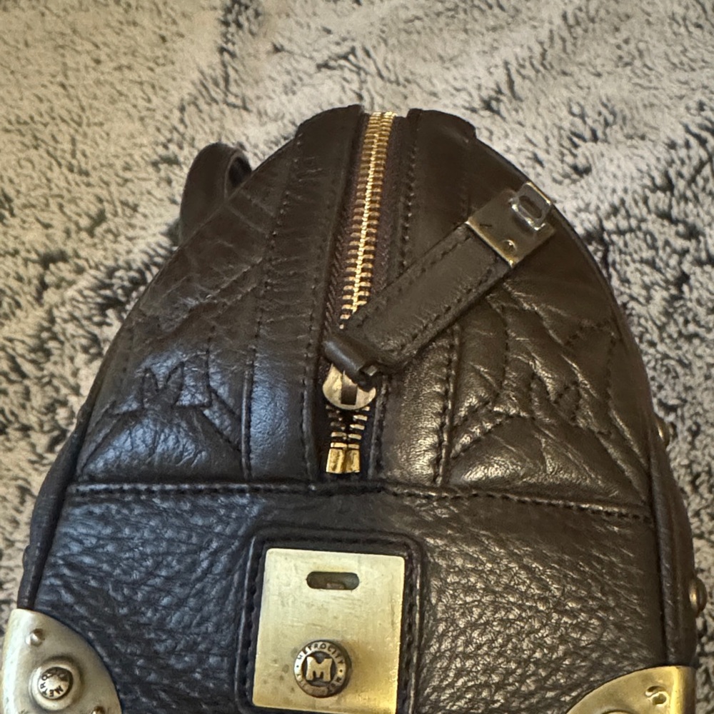 Metrocity Quilted Brown Leather Satchel - Picture 6 of 16